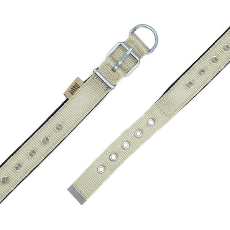 Doggie 2,5x37-45 Cm Konfor Dokuma Çivili Boyun Tasması Haki Medium | Köpek Boyun Tasması