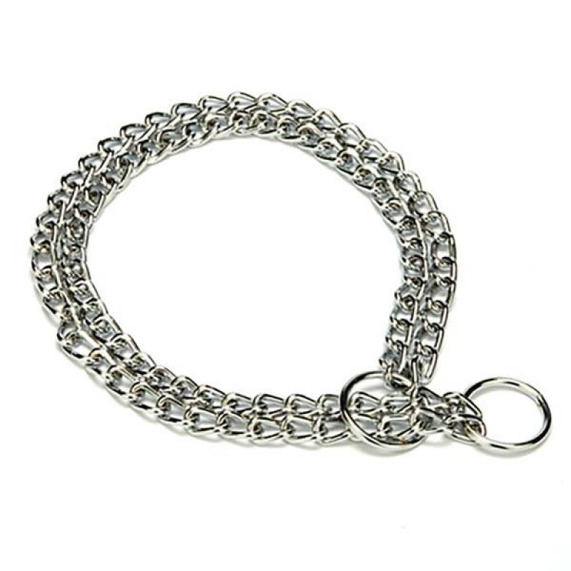 Doggie 2,5x50 50 Cm Duble Zincir Boğmalı Tasma Krom Kaplama | Köpek Eğitim Tasması