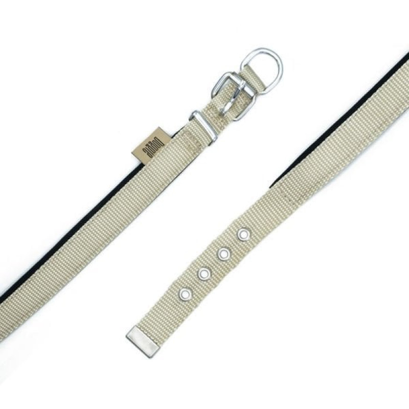 Doggie 2x30-35 Cm Konfor Dokuma Boyun Tasması Haki Small | Köpek Araba İçi Aparat