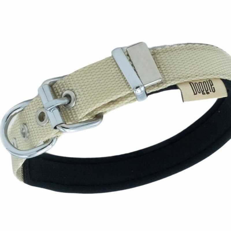 Doggie 2x35-40 Cm Konfor Dokuma Boyun Tasması Haki Medium | Köpek Boyun Tasması