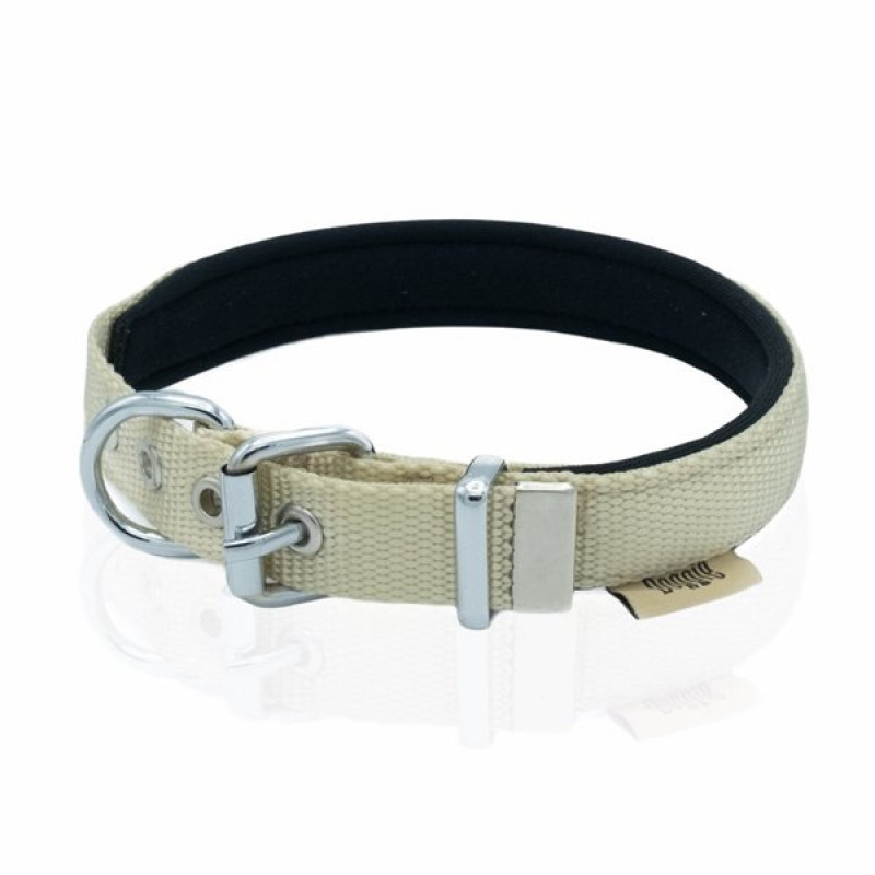 Doggie 2x35-40 Cm Konfor Dokuma Kemikli Boyun Tasması Haki Medium | Köpek Boyun Tasması