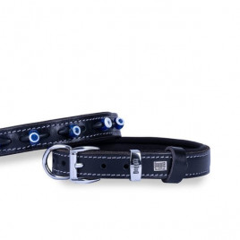 2x35 Cm Comfort Deri Nazar Boncuklu Boyun Tasması Small Siyah | Köpek Boyun Tasması 2x35 Cm Comfort Deri Nazar Boncuklu Boyun Tasması Small Siyah | Köpek Boyun Tasması