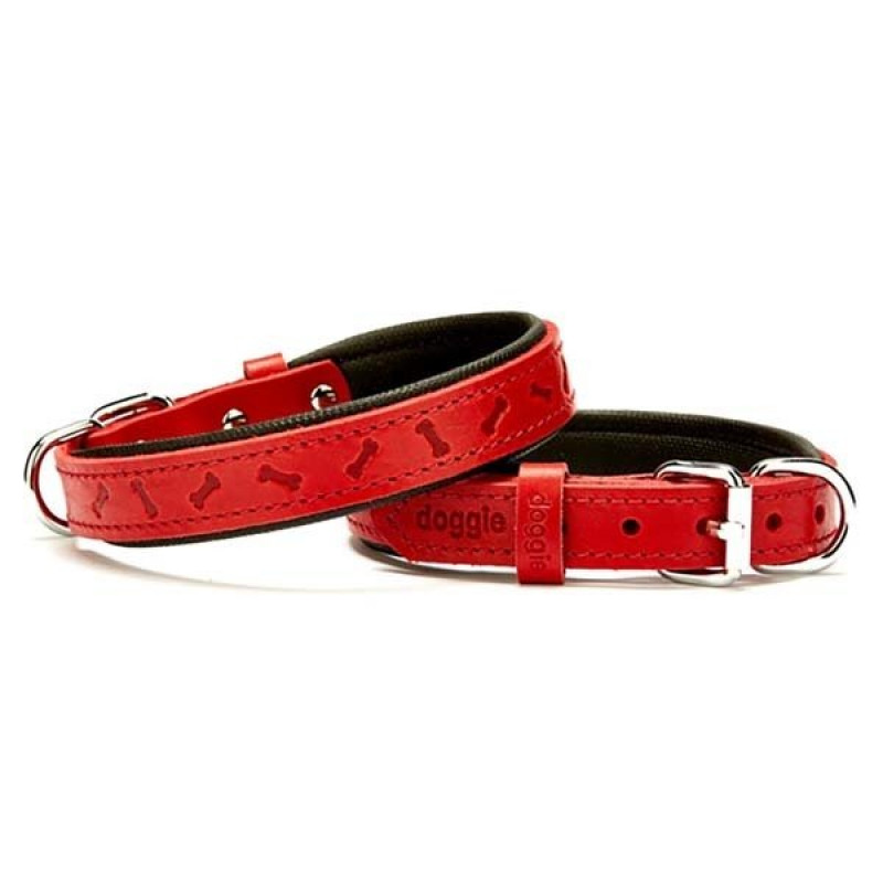 Doggie 2x40 Cm Comfort Deri Kemik Desenli Boyun Tasması Medium Kırmızı | Köpek Boyun Tasması Doggie 2x40 Cm Comfort Deri Kemik Desenli Boyun Tasması Medium Kırmızı | Köpek Boyun Tasması