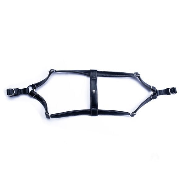 Doggie 2x55 65 Cm Konfor Ronin Deri Göğüs Tasması Siyah | Köpek Göğüs Tasması