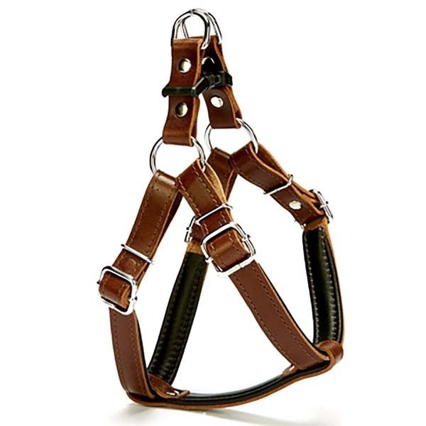 Doggie 2x55 Cm Fırstclass Deri Ronın Göğüs Tasması Medium Kahverengi | Köpek Göğüs Tasması