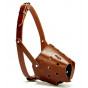 Doggie 2x80-80cm  Kısa Burun Koruma Deri Ağızlık Brown | Köpek Ağızlığı