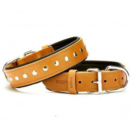 3.5x47-55 Cm Comfort Deri Rivetli Boyun Tasması Medium Camel | Köpek Boyun Tasması