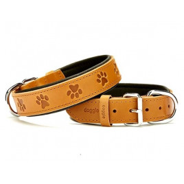 3.5x60 Cm Comfort Deri Pati Desenli Boyun Tasması Large Camel | Köpek Boyun Tasması