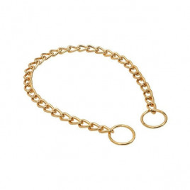 3X50 50 Cm Altın Rengi Zincir Boğmalı Tasma | Köpek Eğitim Tasması