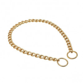 3,5X65 65 Cm Altın Rengi Zincir Boğmalı Tasma | Köpek Eğitim Tasması