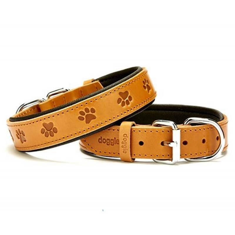 Doggie 3x50 Cm Comfort Deri Pati Desenli Boyun Tasması Medium Camel | Köpek Boyun Tasması Doggie 3x50 Cm Comfort Deri Pati Desenli Boyun Tasması Medium Camel | Köpek Boyun Tasması