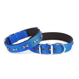 3x50 Cm Comfort Dokuma Kemikli Köpek Boyun Tasması Medium Mavi | Köpek Boyun Tasması