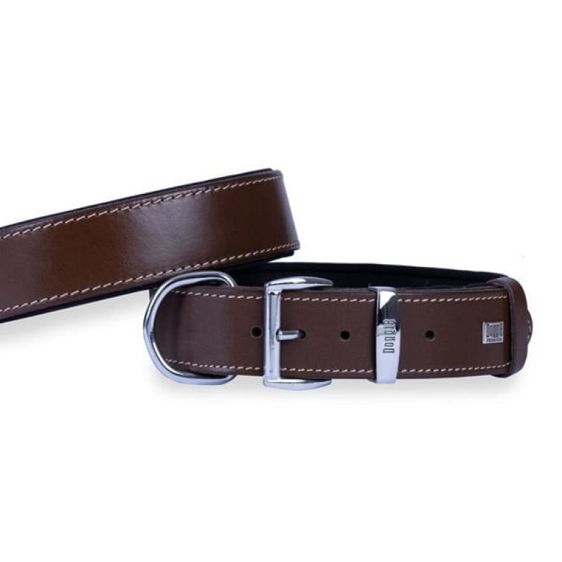 Doggie 4x52-60cm Konfor Deri Sade Boyun Tasması Brown | Köpek Boyun Tasması Doggie 4x52-60cm Konfor Deri Sade Boyun Tasması Brown | Köpek Boyun Tasması