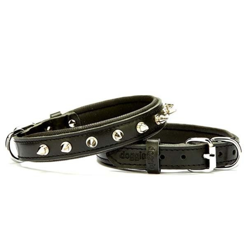 Doggie Com 2x35 Cmfort Deri Çivili Boyun Tasması Small Siyah | Köpek Boyun Tasması Doggie Com 2x35 Cmfort Deri Çivili Boyun Tasması Small Siyah | Köpek Boyun Tasması