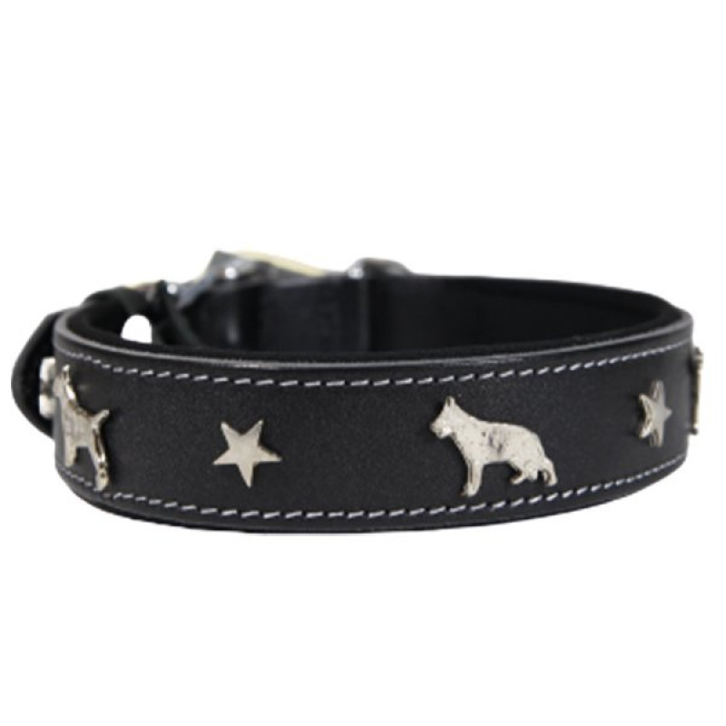 Doggie Comfort Deri Süslü Boyun Tasması Medium Siyah | Köpek Boyun Tasması Doggie Comfort Deri Süslü Boyun Tasması Medium Siyah | Köpek Boyun Tasması