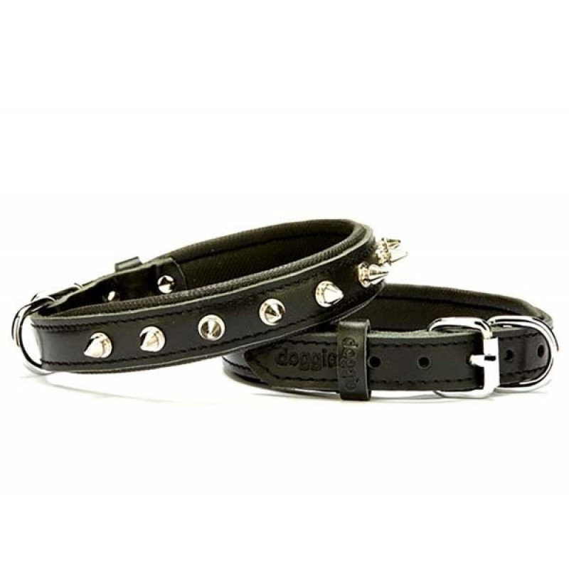 Doggie Comfort Deri Çivili Boyun Tasması Medium Siyah | Köpek Boyun Tasması Doggie Comfort Deri Çivili Boyun Tasması Medium Siyah | Köpek Boyun Tasması