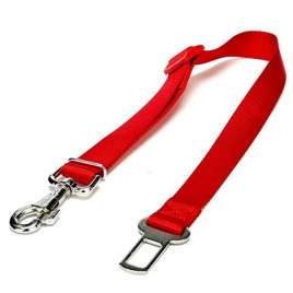 Dokuma Emniyet Kemerli Köpek Bağlantı Aparatı Medium Kırmızı 2,5x50-80 Cm