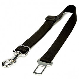 Dokuma Emniyet Kemerli Köpek Bağlantı Aparatı Medium Siyah 2,5x50-80 Cm