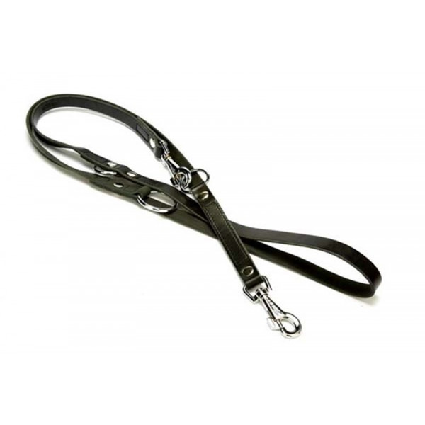 Doggie 2x120-190 Cm Eğitimci Çok Ayarlı Deri Gezdirme Siyah | Köpek Eğitim Tasması