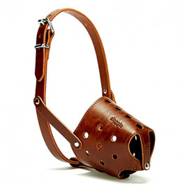 1,5x45-45cm Kısa Burun Koruma Deri Ağızlık Brown | Köpek Ağızlığı