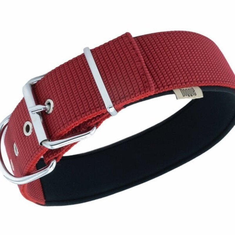 Doggie L Elit Dokuma Boyun Tasması Kırmızı 5x60-70 Cm