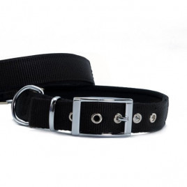 L Elit Dokuma Boyun Tasması Siyah 2,5x42-50 Cm | Köpek Boyun Tasması