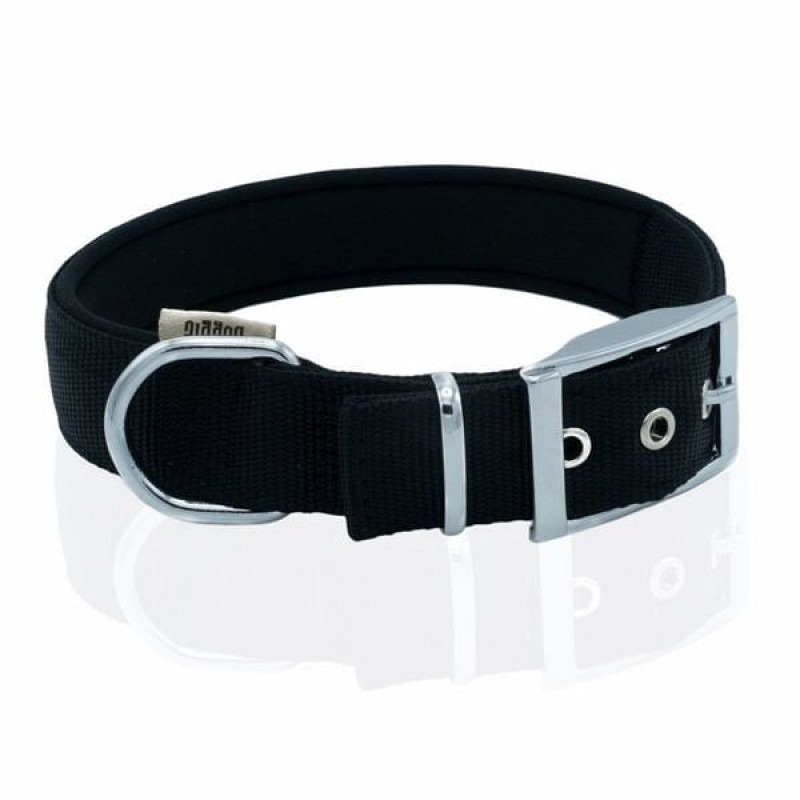 Doggie L Elit Dokuma Boyun Tasması Siyah 3x47-55 Cm | Köpek Boyun Tasması