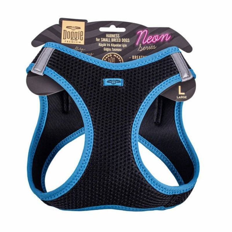 Doggie L Neon Havalı Dokuma Küçük Irk Göğüs Tasması Mavi 42-48 Cm | Köpek Göğüs Tasması Doggie L Neon Havalı Dokuma Küçük Irk Göğüs Tasması Mavi 42-48 Cm | Köpek Göğüs Tasması