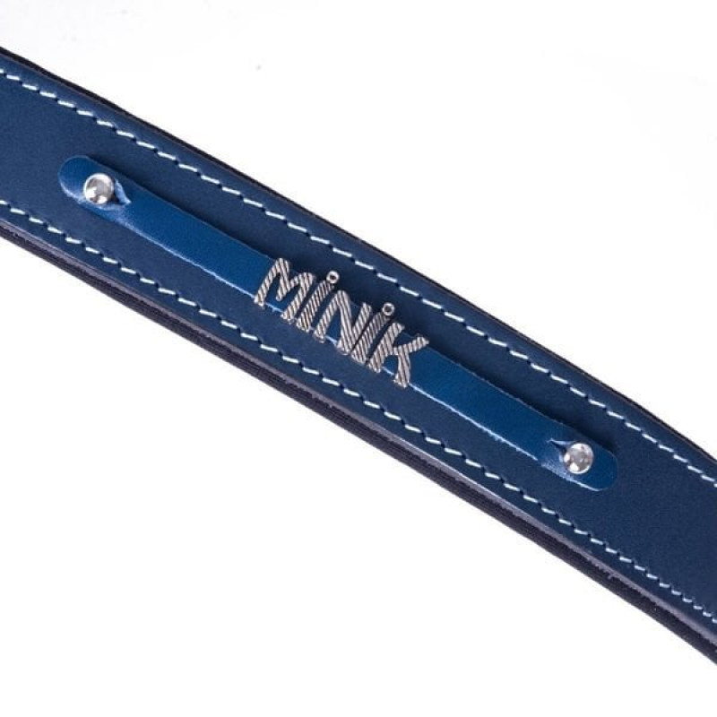 Doggie M Comfort Klasik Deri Gezdirme Tasması Royal Mavi 3x42-50 Cm | Köpek Gezdirme Tasması