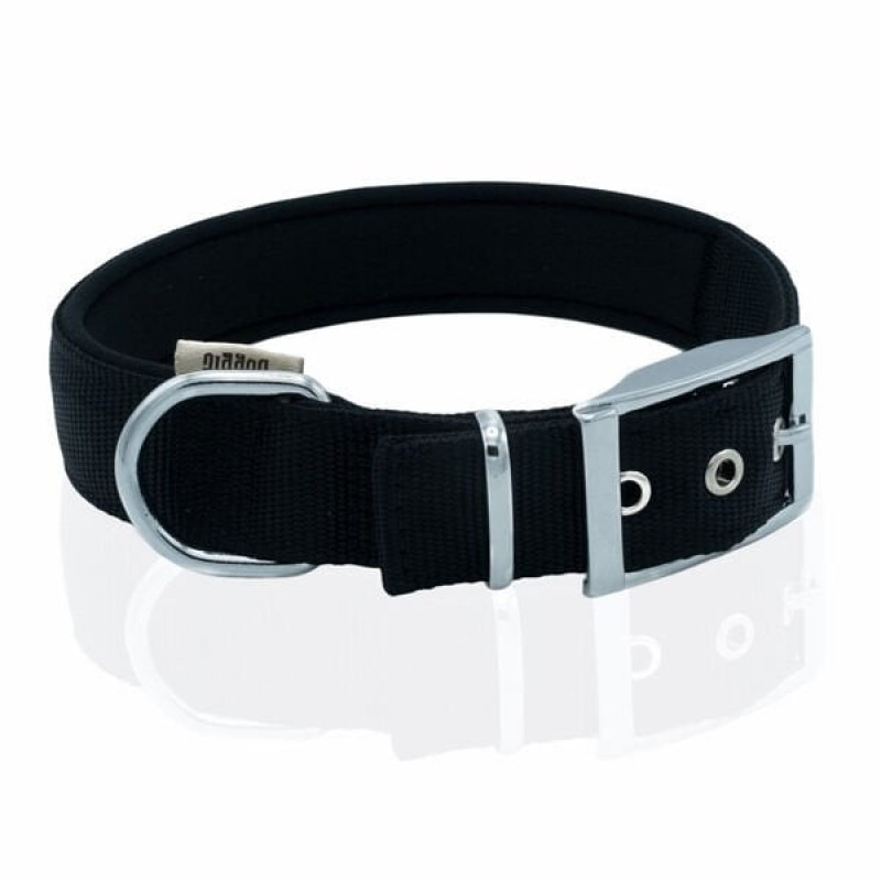 Doggie M Elit Dokuma Boyun Tasması Siyah 3x42-50 Cm | Köpek Boyun Tasması