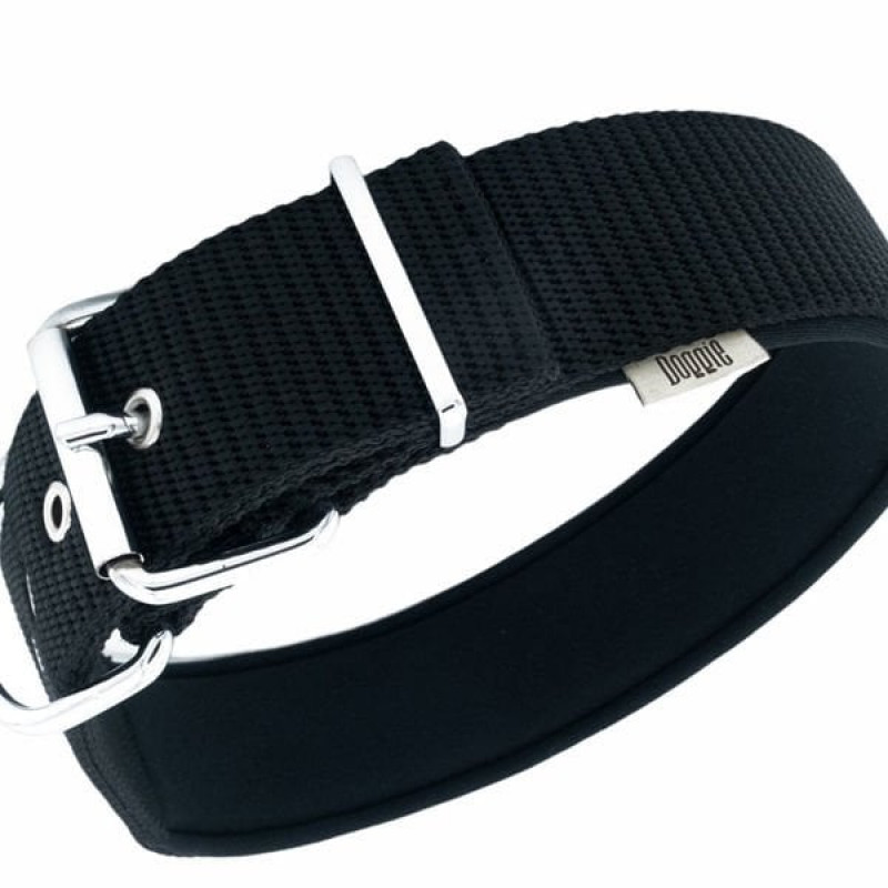 Doggie M Elit Dokuma Boyun Tasması Siyah 5x55-65 Cm | Köpek Boyun Tasması