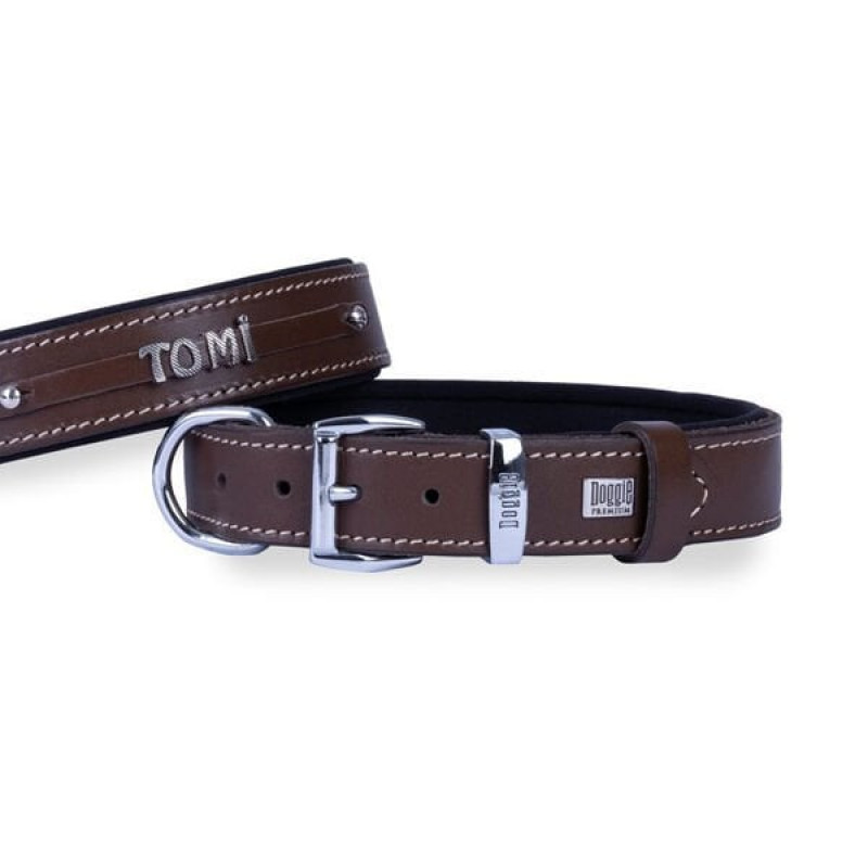 Doggie M Konfor Deri İsimlikli Boyun Tasması Kahverengi 3,5x47-55 Cm | Köpek Boyun Tasması Doggie M Konfor Deri İsimlikli Boyun Tasması Kahverengi 3,5x47-55 Cm | Köpek Boyun Tasması