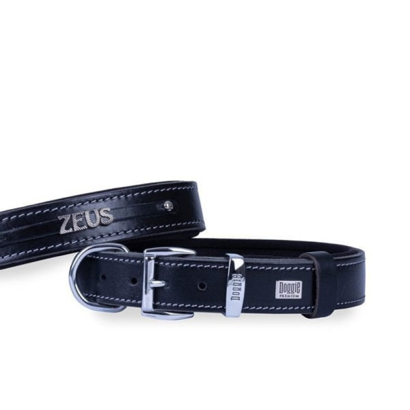Doggie M Konfor Deri İsimlikli Boyun Tasması Siyah 3x42-50 Cm | Köpek Boyun Tasması Doggie M Konfor Deri İsimlikli Boyun Tasması Siyah 3x42-50 Cm | Köpek Boyun Tasması