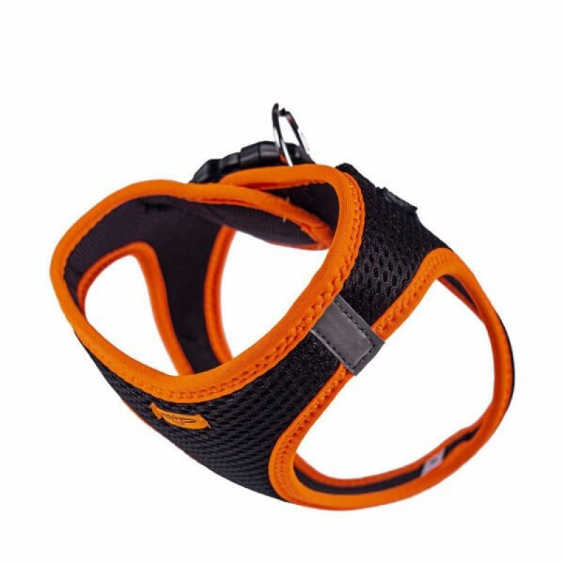 Doggie M Neon Havalı Dokuma Küçük Irk Göğüs Tasması Turuncu 38-44 Cm | Köpek Göğüs Tasması