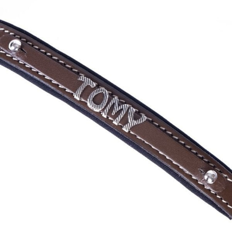 Doggie S Konfor Deri Çift İsimlikli Boyun Tasması Kahverengi 1.5x20-25 Cm | Köpek Boyun Tasması