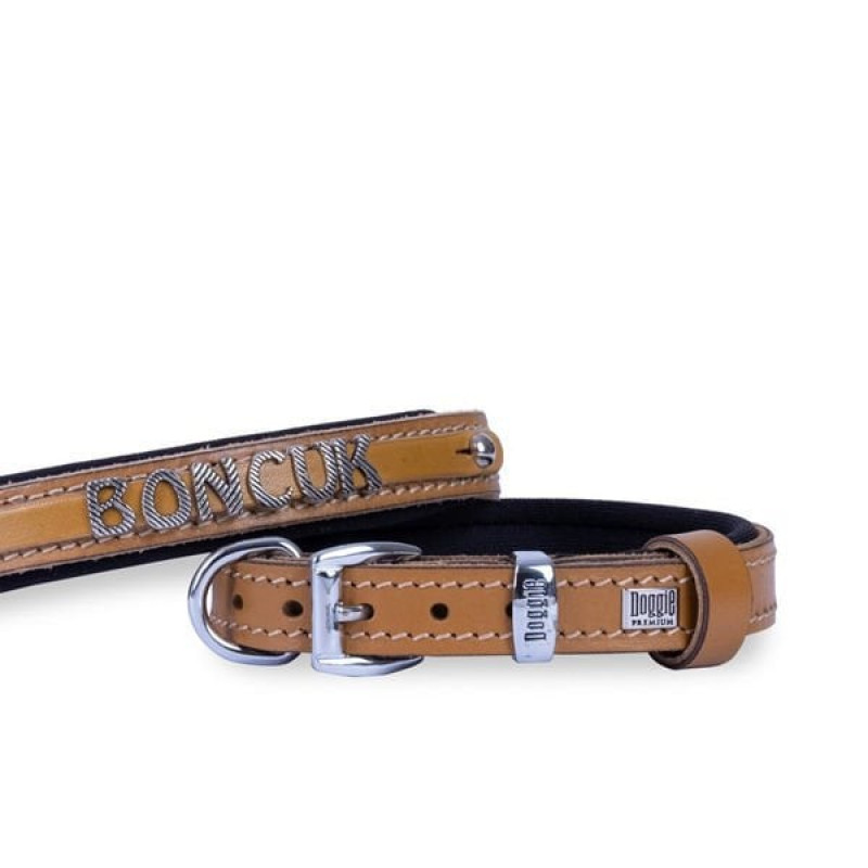 Doggie S Konfor Deri İsimlikli Boyun Tasması Camel 2x30-35 Cm | Köpek Boyun Tasması Doggie S Konfor Deri İsimlikli Boyun Tasması Camel 2x30-35 Cm | Köpek Boyun Tasması
