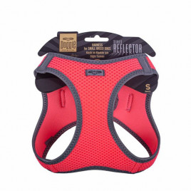 S Reflektör Havalı Dokuma Göğüs Tasması Pembe 32-38 Cm | Köpek Göğüs Tasması