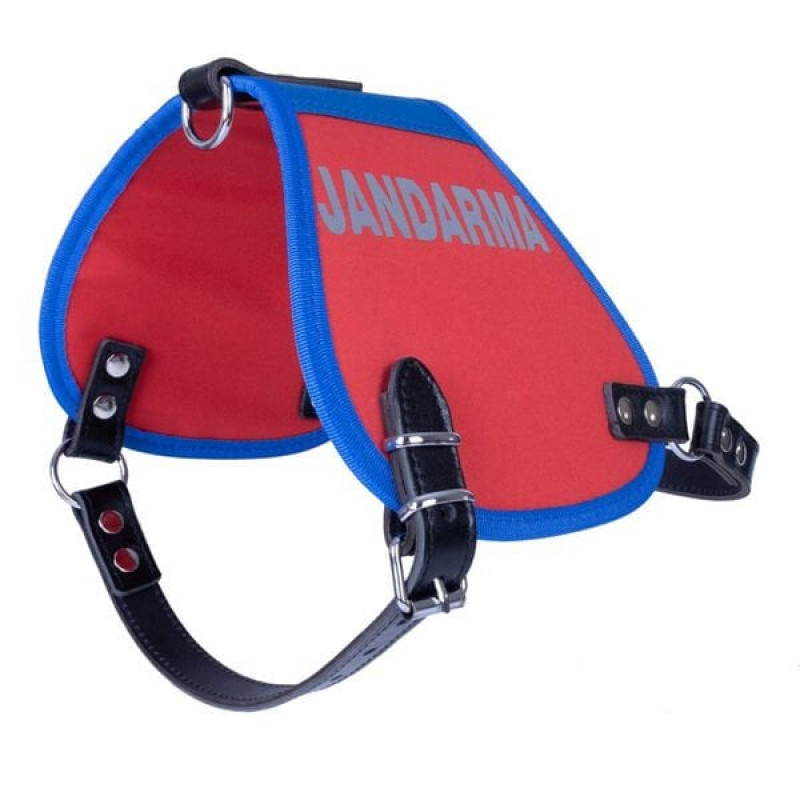 Doggie XL Üniforma Jandarma Göğüs Tasması Kırmızı 2.5x70-80 Cm | Köpek Göğüs Tasması