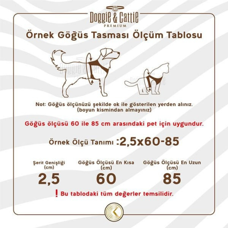 Doggie XL Üniforma Jandarma Göğüs Tasması Kırmızı 2.5x70-80 Cm | Köpek Göğüs Tasması