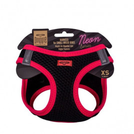 XS Neon Havalı Dokuma Küçük Irk Göğüs Tasması Pembe 30-34 Cm | Köpek Göğüs Tasması