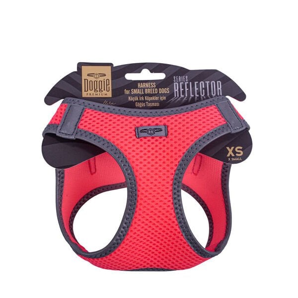 Doggie XS Reflektör Havalı Dokuma Göğüs Tasması Pembe 30-34 Cm | Köpek Göğüs Tasması