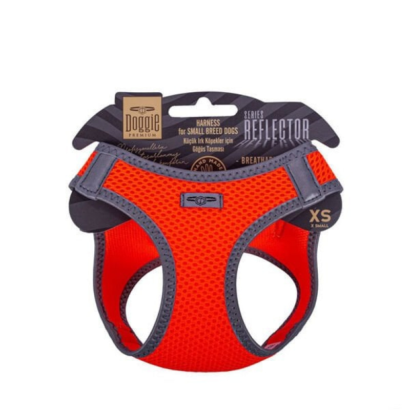 Doggie XS Reflektör Havalı Dokuma Göğüs Tasması Turuncu 30-34 Cm | Köpek Göğüs Tasması Doggie XS Reflektör Havalı Dokuma Göğüs Tasması Turuncu 30-34 Cm | Köpek Göğüs Tasması