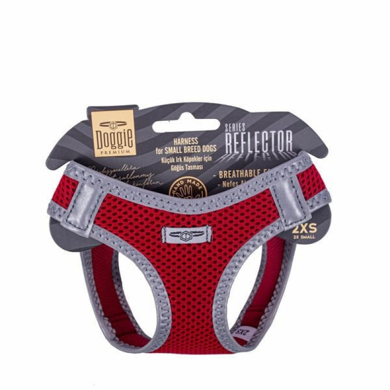 Doggie XXS Reflektör Havalı Dokuma Küçük Irk Göğüs Tasması Kırmızı 26-30 Cm | Köpek Göğüs Tasması Doggie XXS Reflektör Havalı Dokuma Küçük Irk Göğüs Tasması Kırmızı 26-30 Cm | Köpek Göğüs Tasması