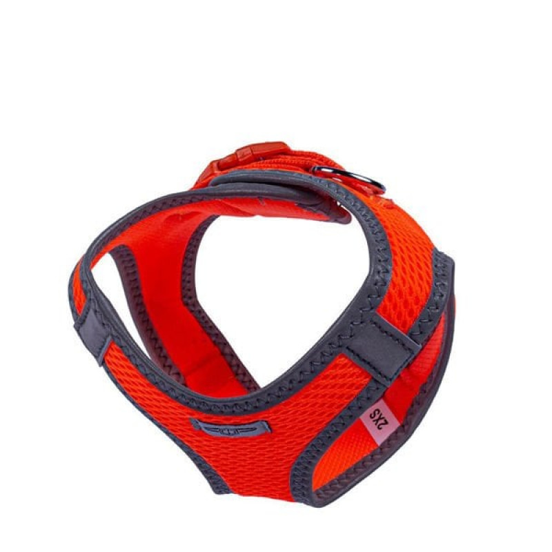 Doggie XXS Reflektör Havalı Dokuma Küçük Irk Göğüs Tasması Turuncu 26-30 Cm | Köpek Göğüs Tasması