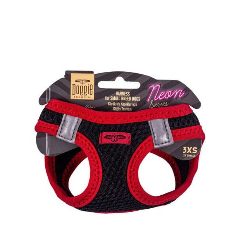 Doggie XXXS Neon Havalı Dokuma Göğüs Kırmızı 22-26 Cm | Köpek Göğüs Tasması Doggie XXXS Neon Havalı Dokuma Göğüs Kırmızı 22-26 Cm | Köpek Göğüs Tasması