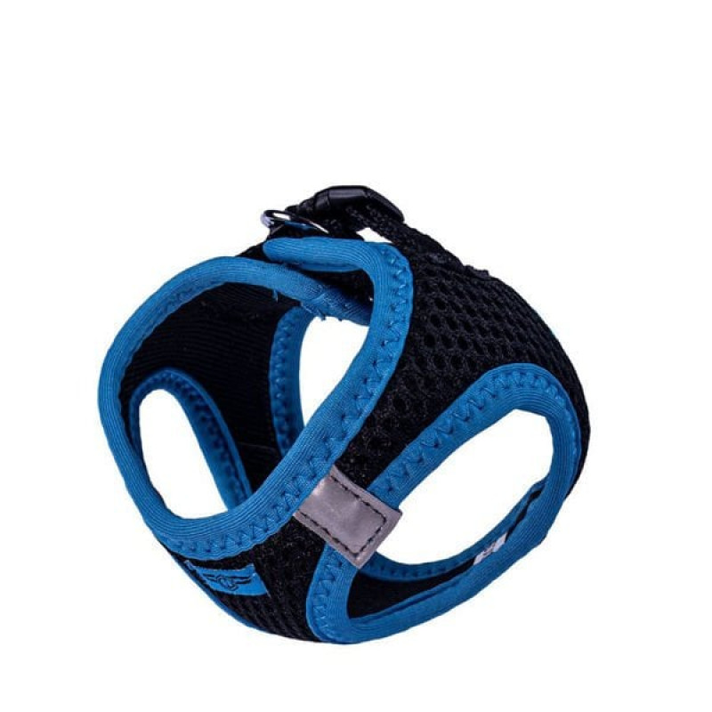 Doggie XXXS Neon Havalı Dokuma Göğüs Tasması Mavi 22-26 Cm | Köpek Göğüs Tasması