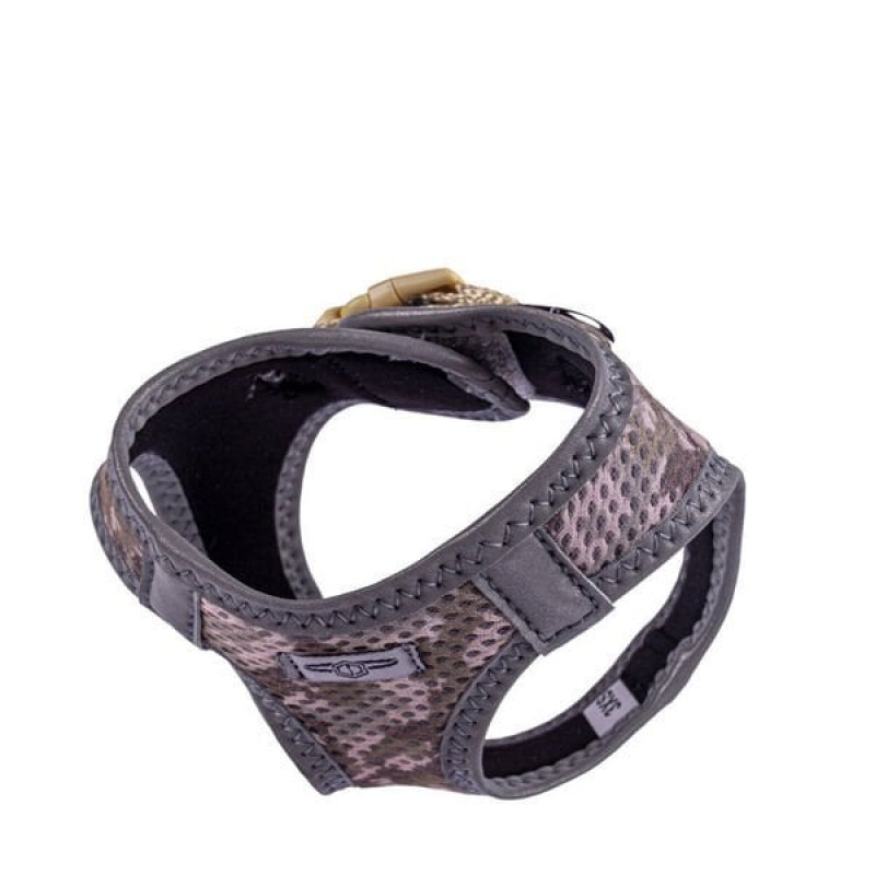 Doggie XXXS Reflektör Havalı Dokuma Göğüs Tasması Kamuflaj 22-26 Cm | Köpek Göğüs Tasması