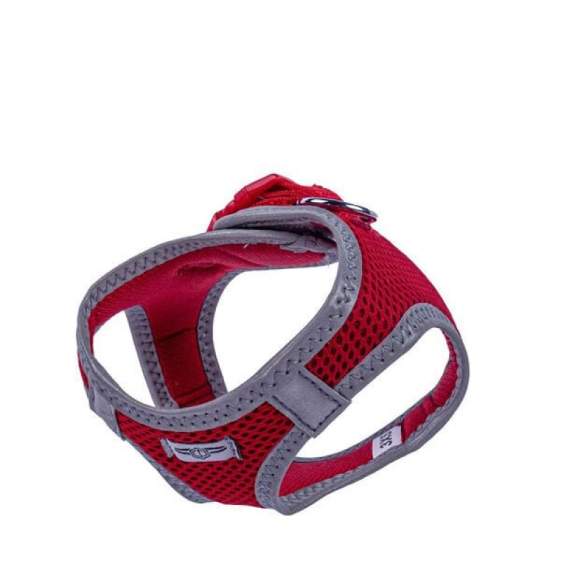 Doggie XXXS Reflektör Havalı Dokuma Göğüs Tasması Kırmızı 22-26 Cm | Köpek Göğüs Tasması