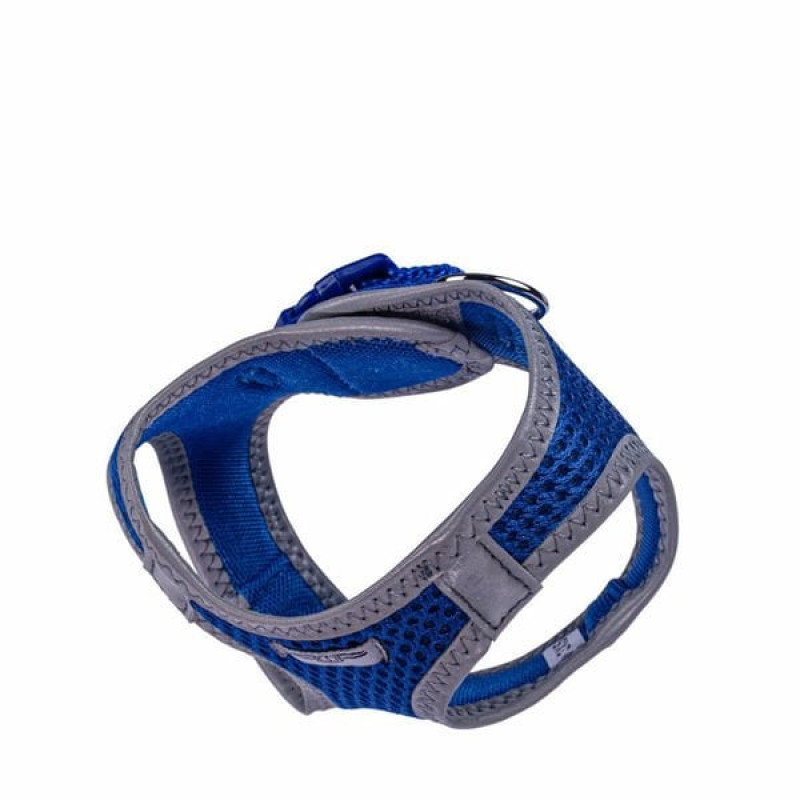 Doggie XXXS Reflektör Havalı Dokuma Küçük Irk Göğüs Tasması Mavi 22-26 Cm | Köpek Göğüs Tasması