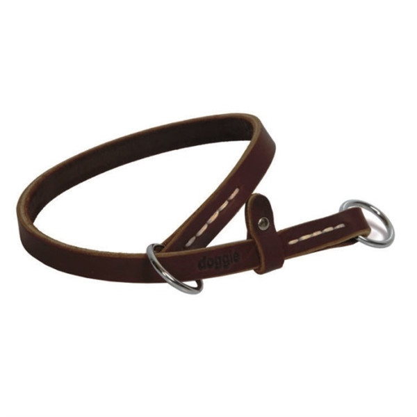 Doggie 1,5x30-40 Cm Yağlı Deri Boğmalı Eğitimci Tasma Oil Kahverengi | Köpek Eğitim Tasması